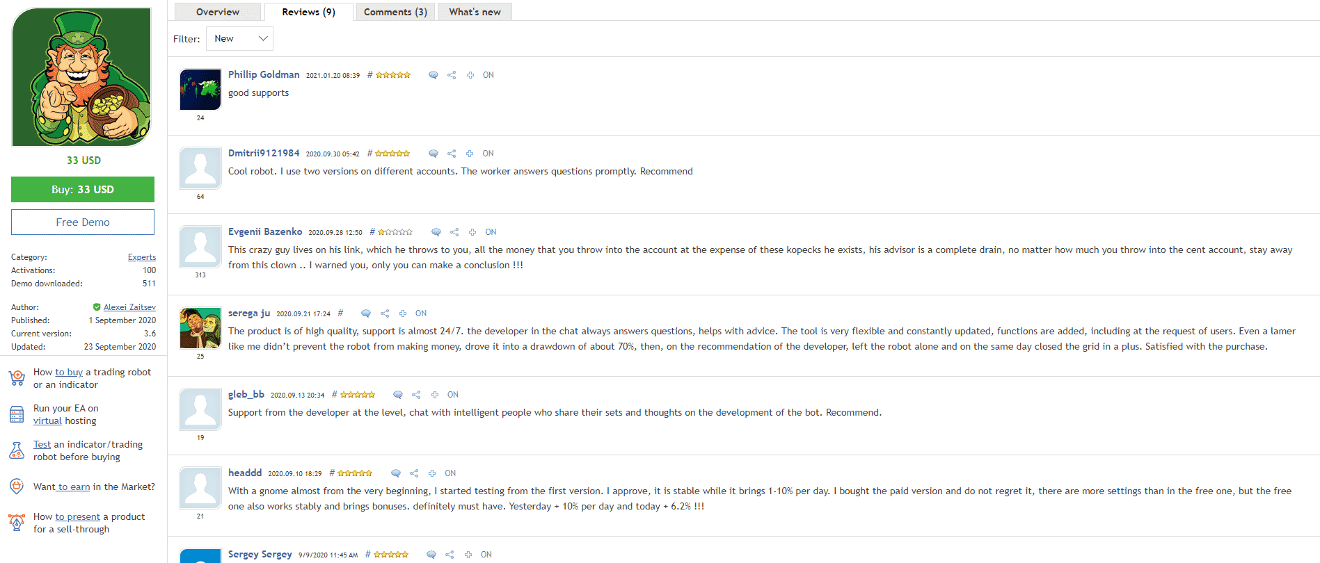 Leprechaun Review Comments