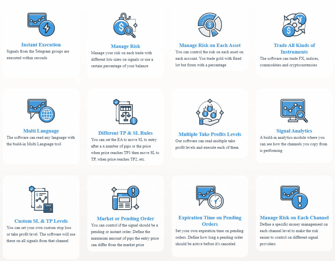 Telegram Connector features