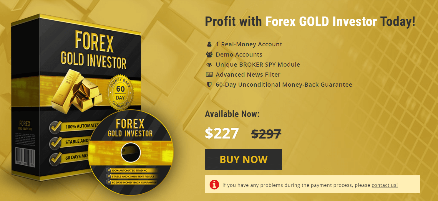 Forex Gold Investor pricing