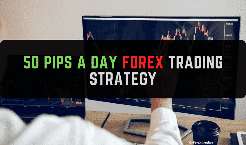 50 Pips a Day Forex Strategy, text on the image