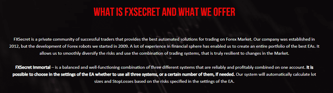 Info about FXSecret Immortal