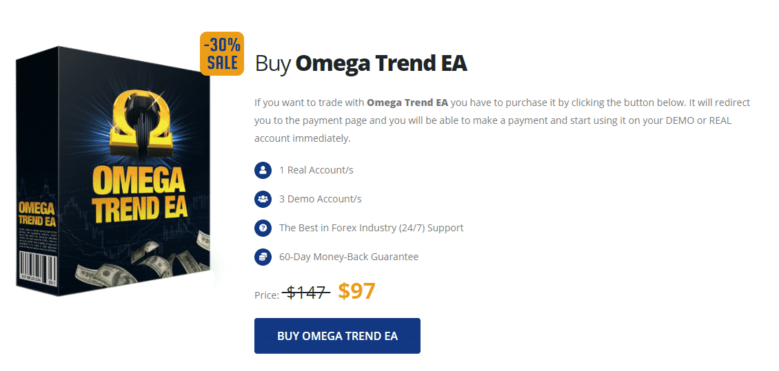 Omega Trend EA pricing