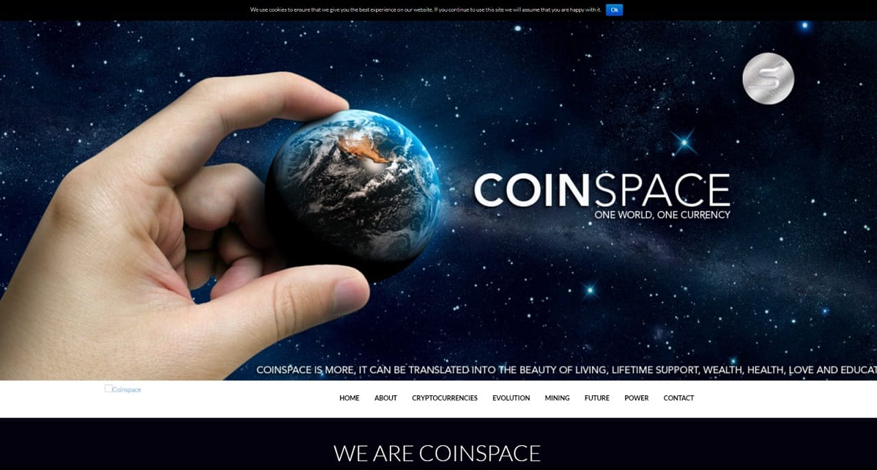 Coinspace.eu homepage