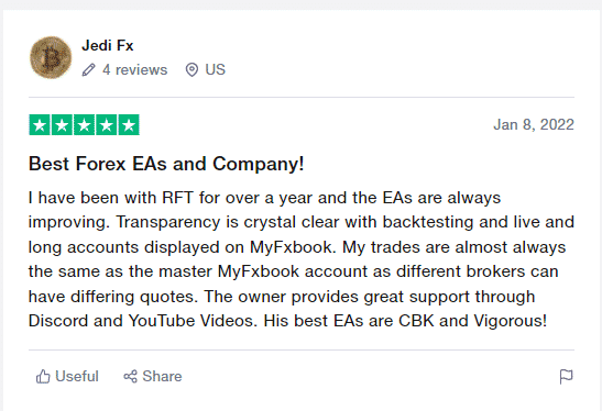 Customer review at Forex Peace Army
