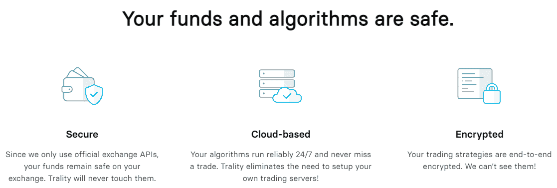 Safety of funds at Trality.